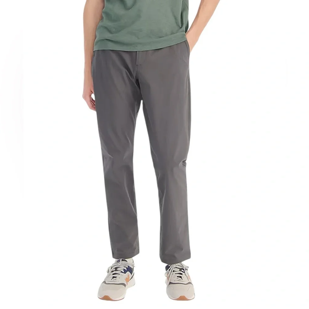 J.Crew 1040 Athletic tapered-fit tech pant in Bedford Coal Grey (35x30)